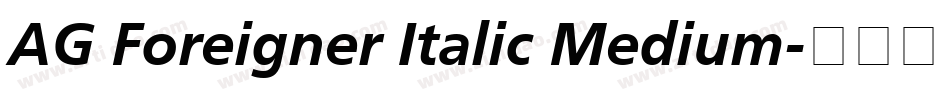AG Foreigner Italic Medium字体转换